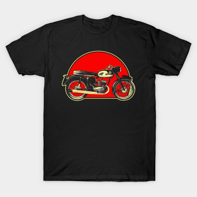 Bantam 1948-1971 Retro Red Circle Motorcycle T-Shirt by Skye Bahringer